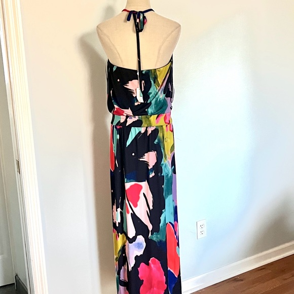 NWT, Trina Turk Shirley Halter Dress Stretch Elastic ,Side-Slit Resort,Size 8 - Picture 8 of 9